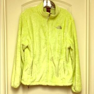 North Face jacket lime green large